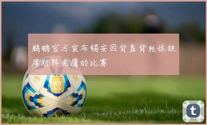 鹈鹕官方宣布锡安因背靠背轮休缺席对阵老鹰的比赛